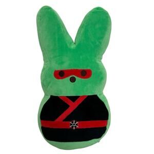 Peeps Plush Green Ninja Bunny NEW